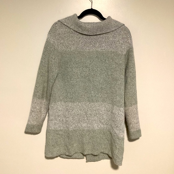 Creation Cardigan Sweater Wool Blend Size M Long Knitted Striped Fall Winter - Picture 4 of 8